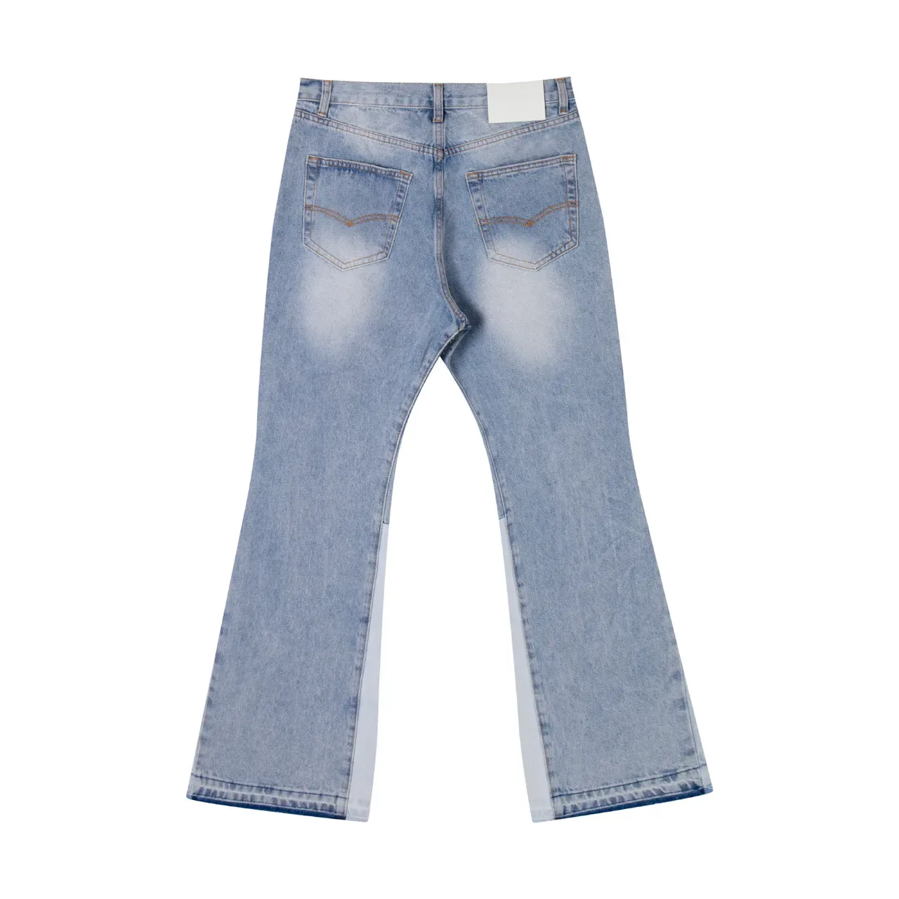 Light-Wash Rhinestone-Embellished Flared Jeans 3