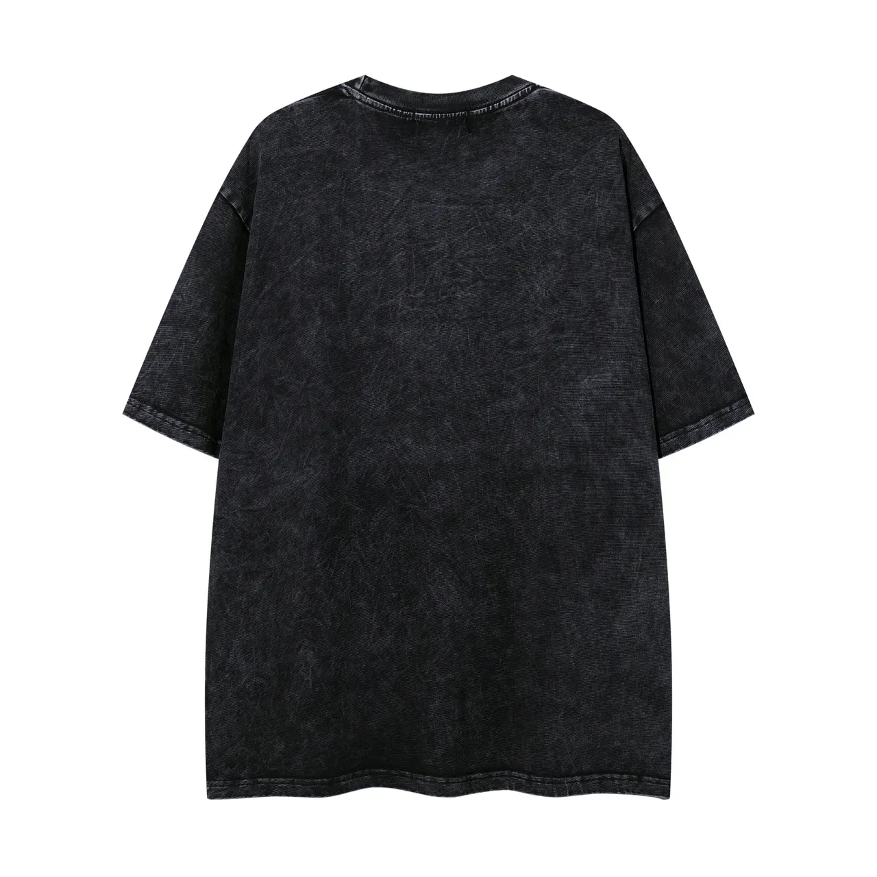 MAJESTIK Oversized Acid-Wash Black Graphic T-Shirt 2