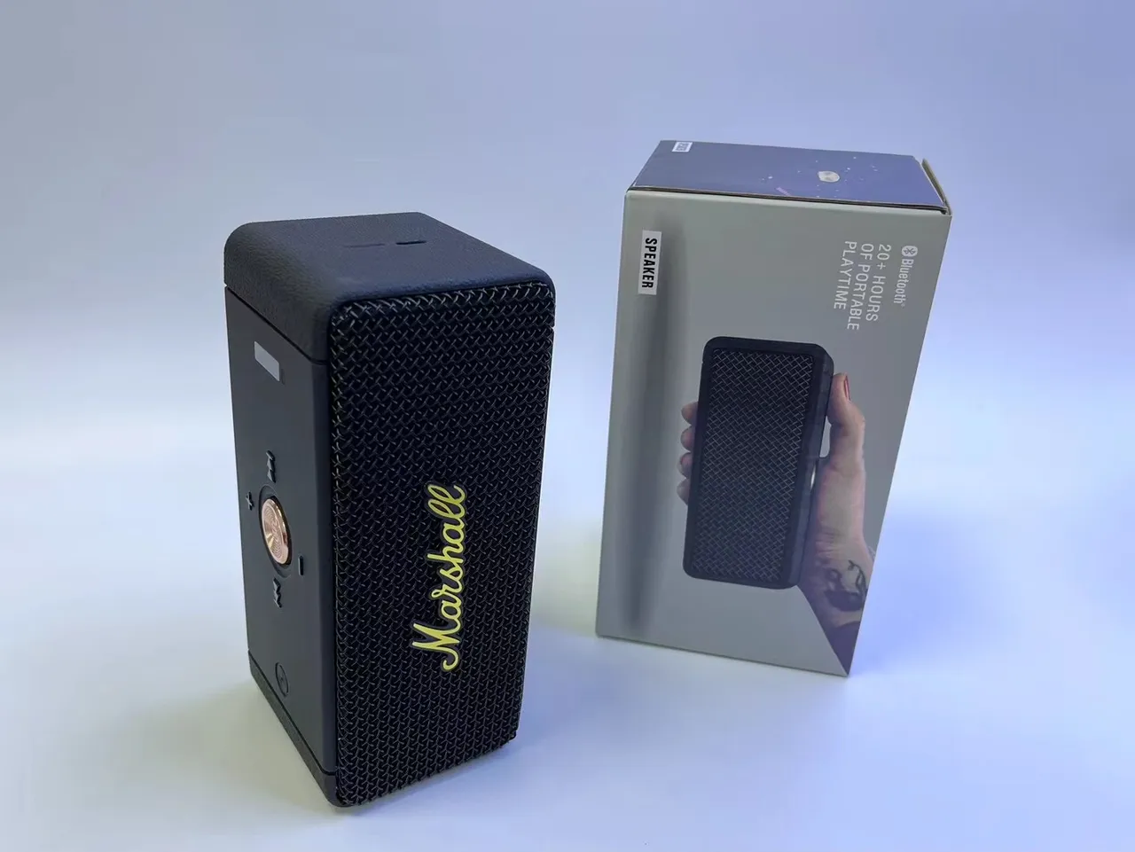 سماعة Marshall بيج ذهبي شكل مستطيل مضغوطة بنمط الماس شبكة معدنية 13