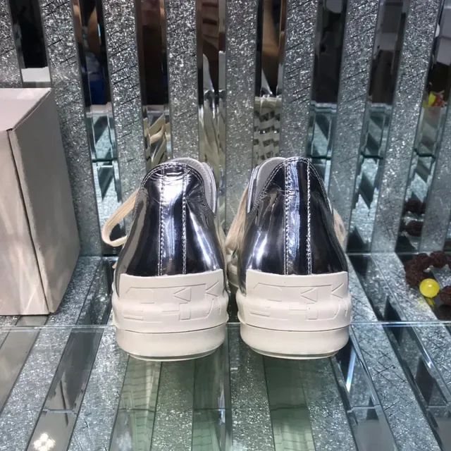 Metallic Silver and Cream Toe Cap Lifestyle Sneaker 4