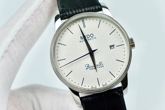 Mido Baroccelli Heritage Silver-Tone Mechanical Watch 7
