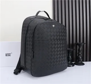 Montblanc Black Diamond-Weave Structured Casual Backpack 8