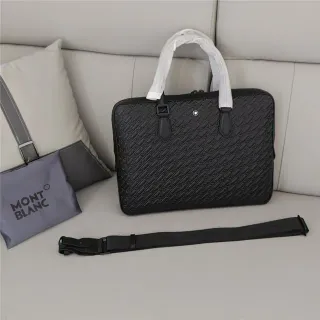 Montblanc Black Quilted Monogram Top-Handle Handbag