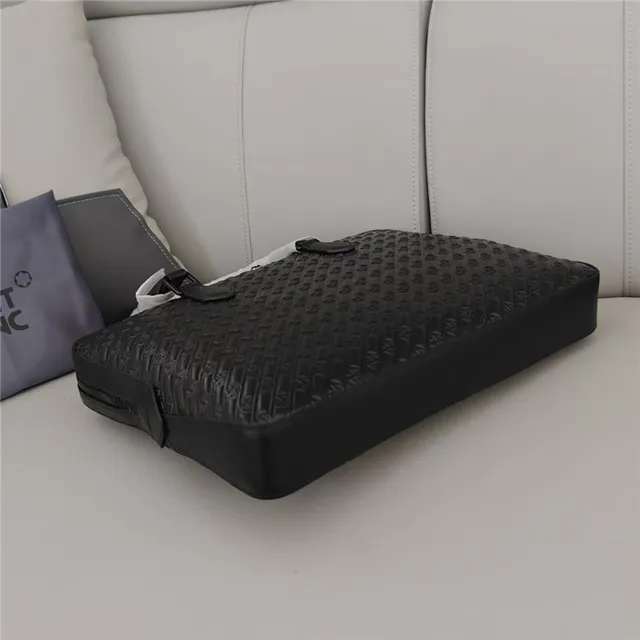 Montblanc Black Quilted Monogram Top-Handle Handbag 5