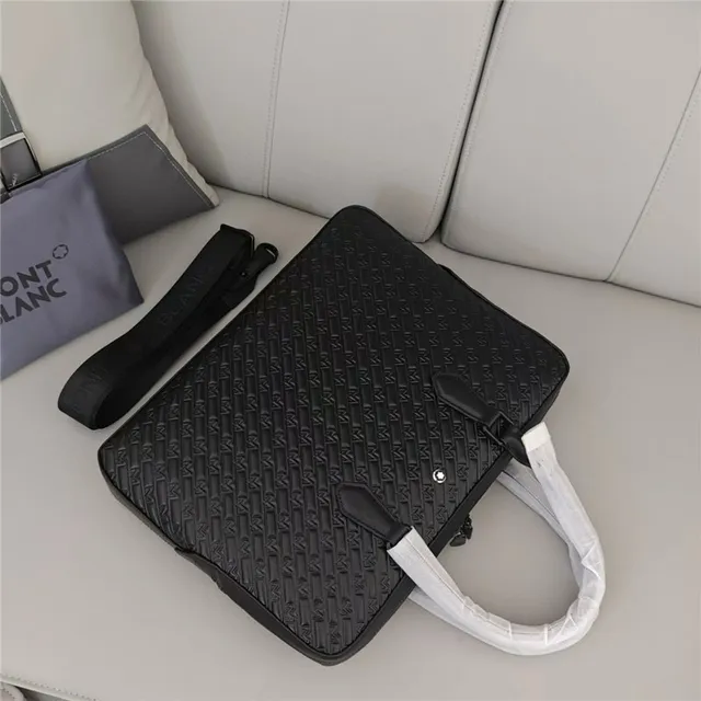 Montblanc Black Quilted Monogram Top-Handle Handbag 7
