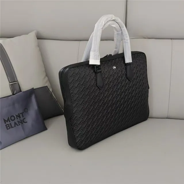 Montblanc Black Quilted Monogram Top-Handle Handbag 8
