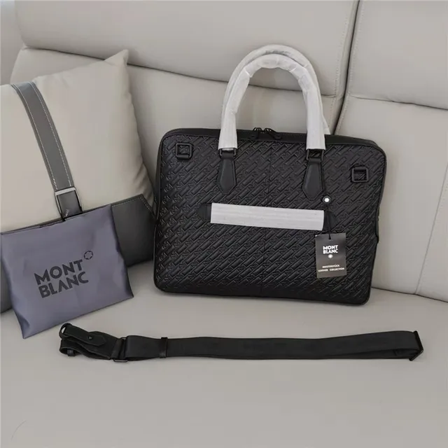Montblanc Black Quilted Monogram Top-Handle Handbag 9