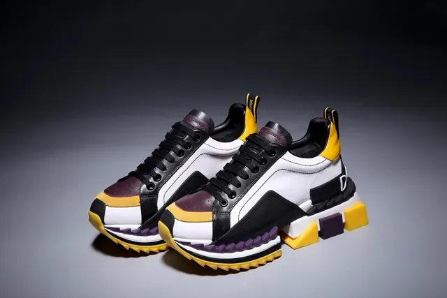 Multicolor Architectural Sole Low-Top Lifestyle Sneakers 1