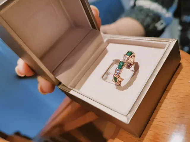 Multicolor Gold Stacked Geometric Rings Pavé-Set Stones Ring 5