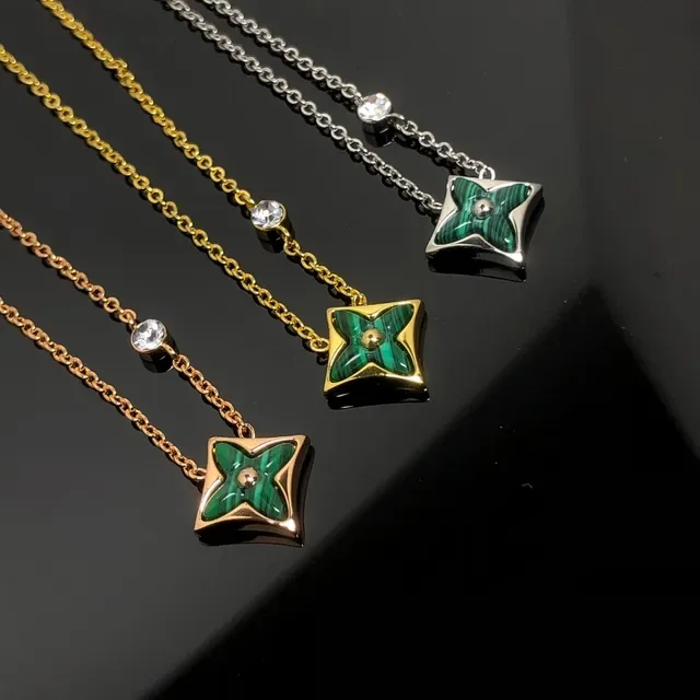 Multicolor Square Floral Enamel Pendant Single Crystal Accent Necklace 3