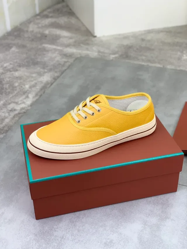 Mustard Yellow Textured Upper Cupsole Sneaker 4