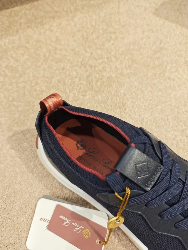 Navy Red Mesh And Synthetic Upper White Layered Midsole Sneakers 4