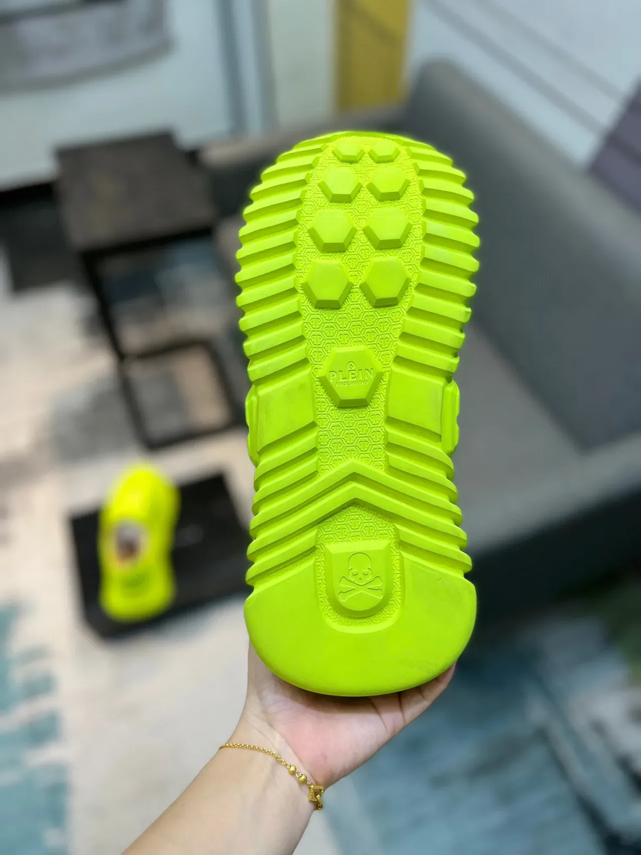 Sneakers lifestyle à lacets monocromatiques en vert lime néon 9