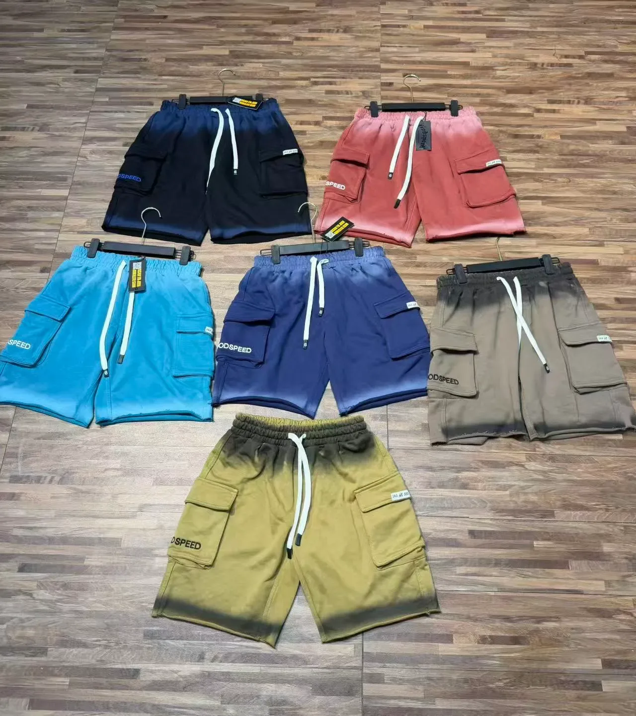 ODSPEED Gradient-Dyed Cargo Shorts 22
