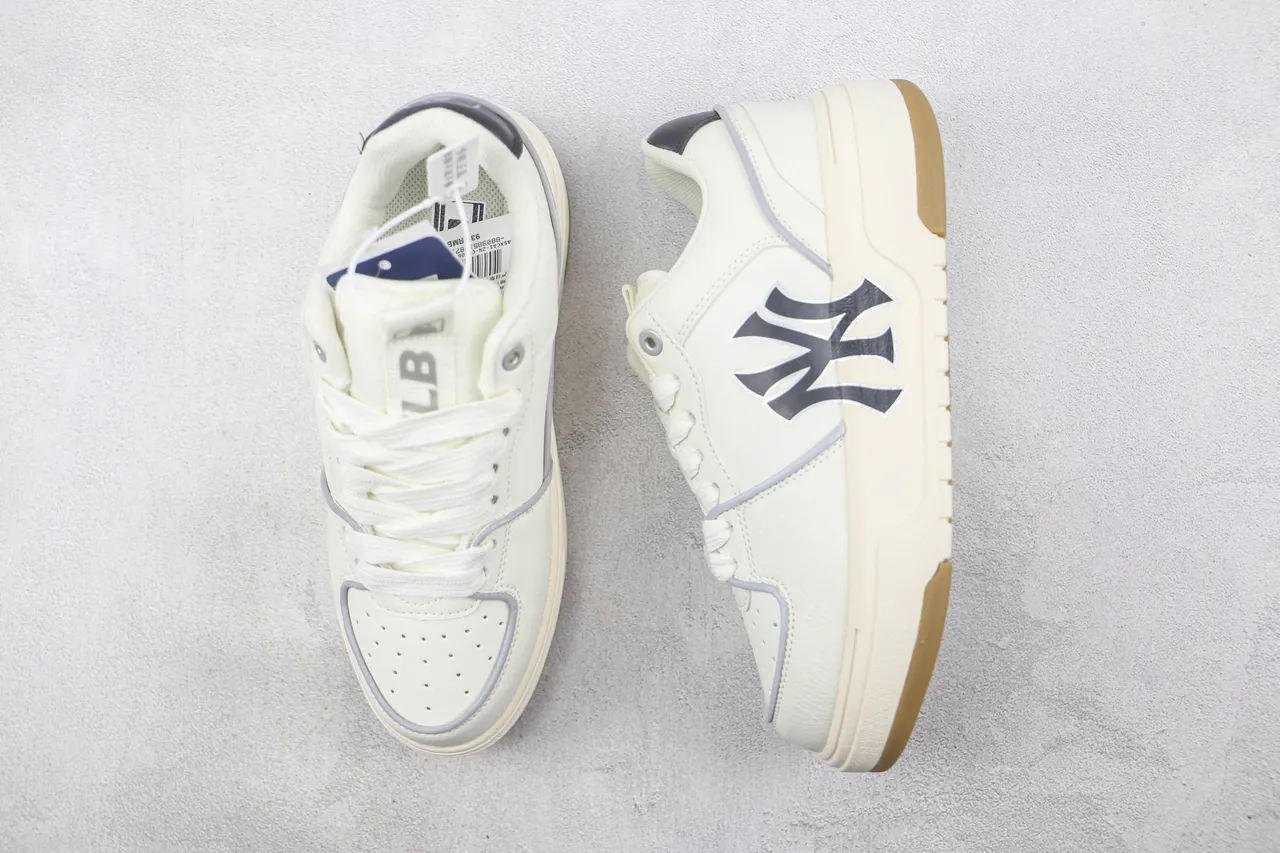 Off-White Cream and Black NY Logo Platform Sneaker 3