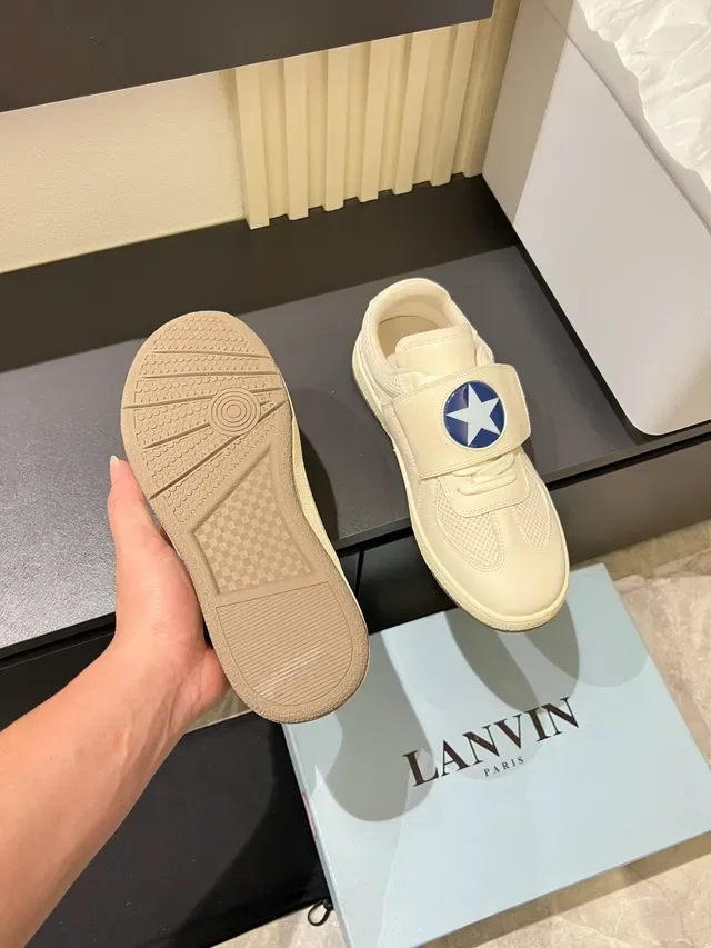 Off-White Cream Strap-Closure Lifestyle Sneakers 4