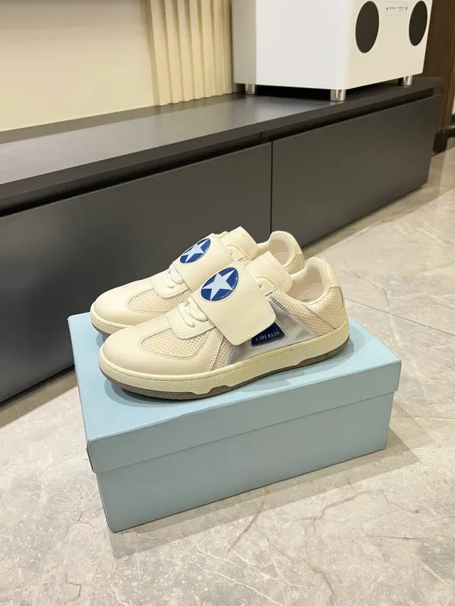 Off-White Cream Strap-Closure Lifestyle Sneakers 5