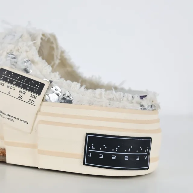 Off-White Fuzzy Bouclé Slip-On Mule Casual Shoes 4