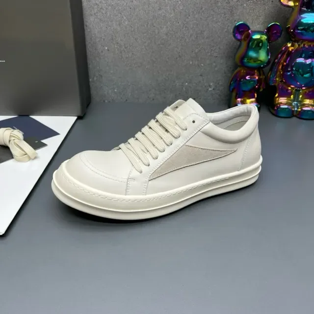 Off-White Leather-Suede Panelled Low-Top Lifestyle Sneakers 9