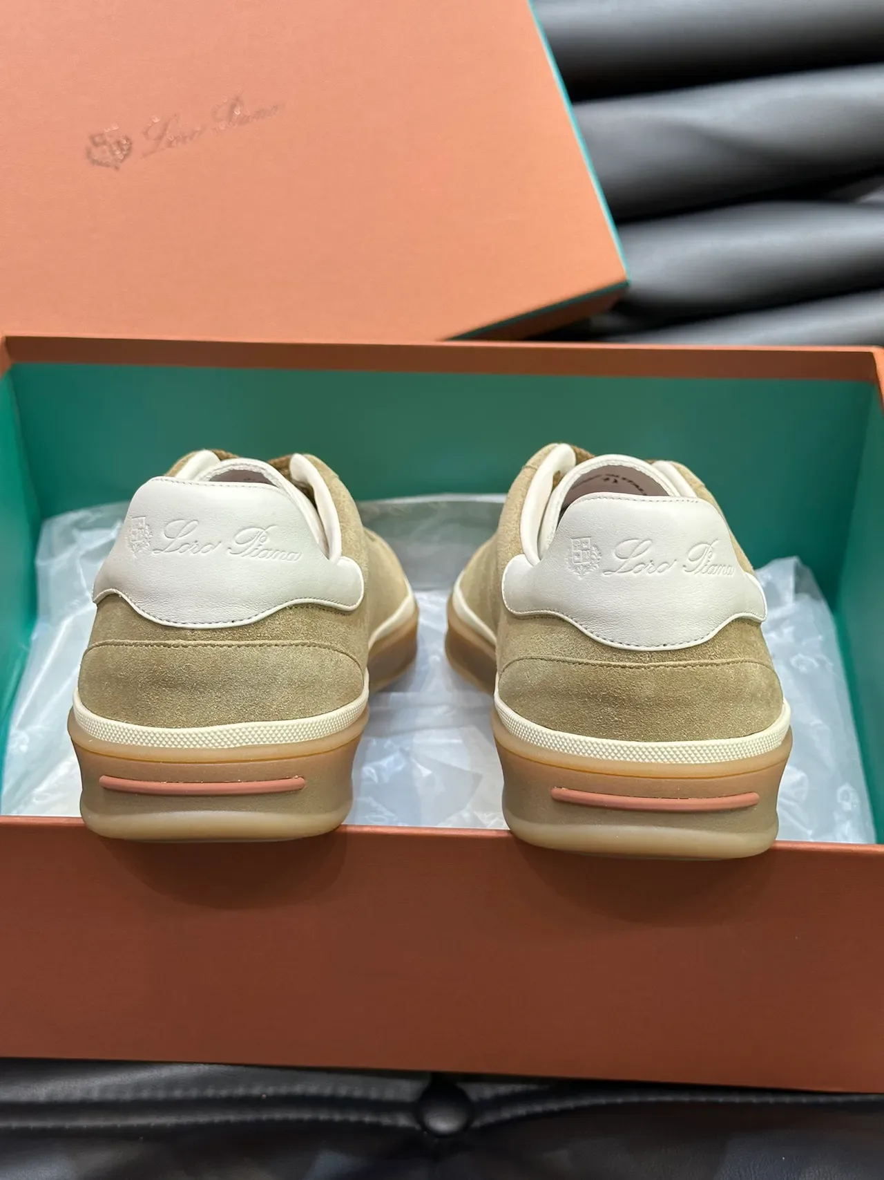 Olive Suede Low-Top Lifestyle Sneakers 4