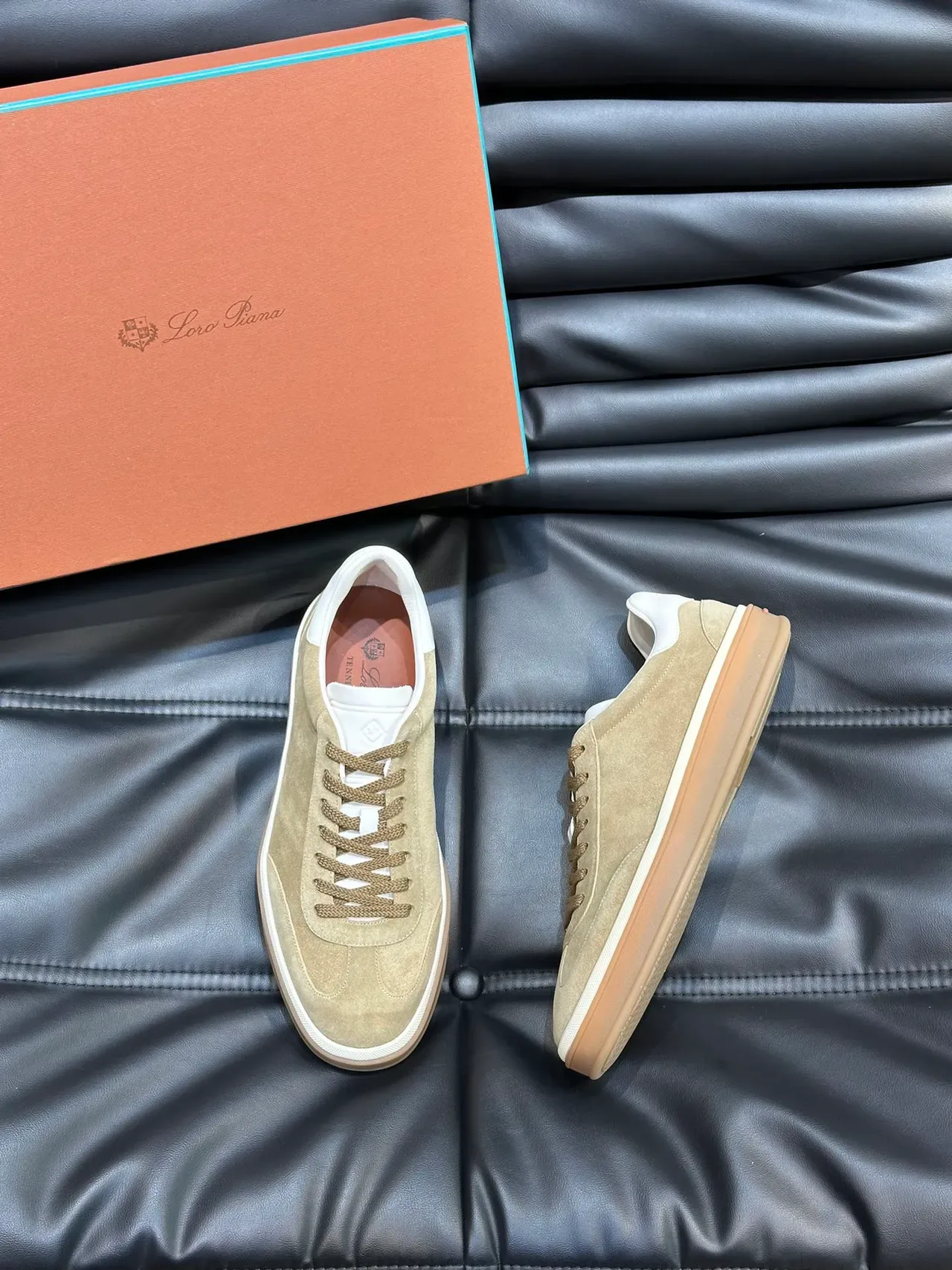 Olive Suede Low-Top Lifestyle Sneakers 5