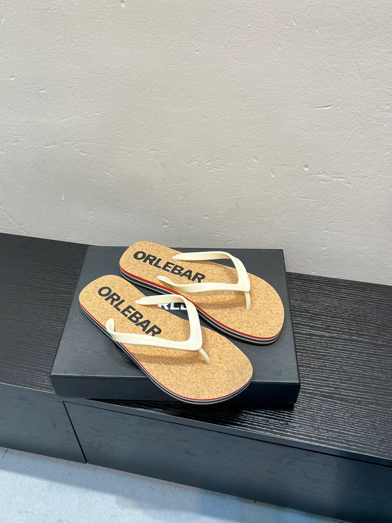 ORLEBAR Cork Footbed Flip-Flop Slippers 5