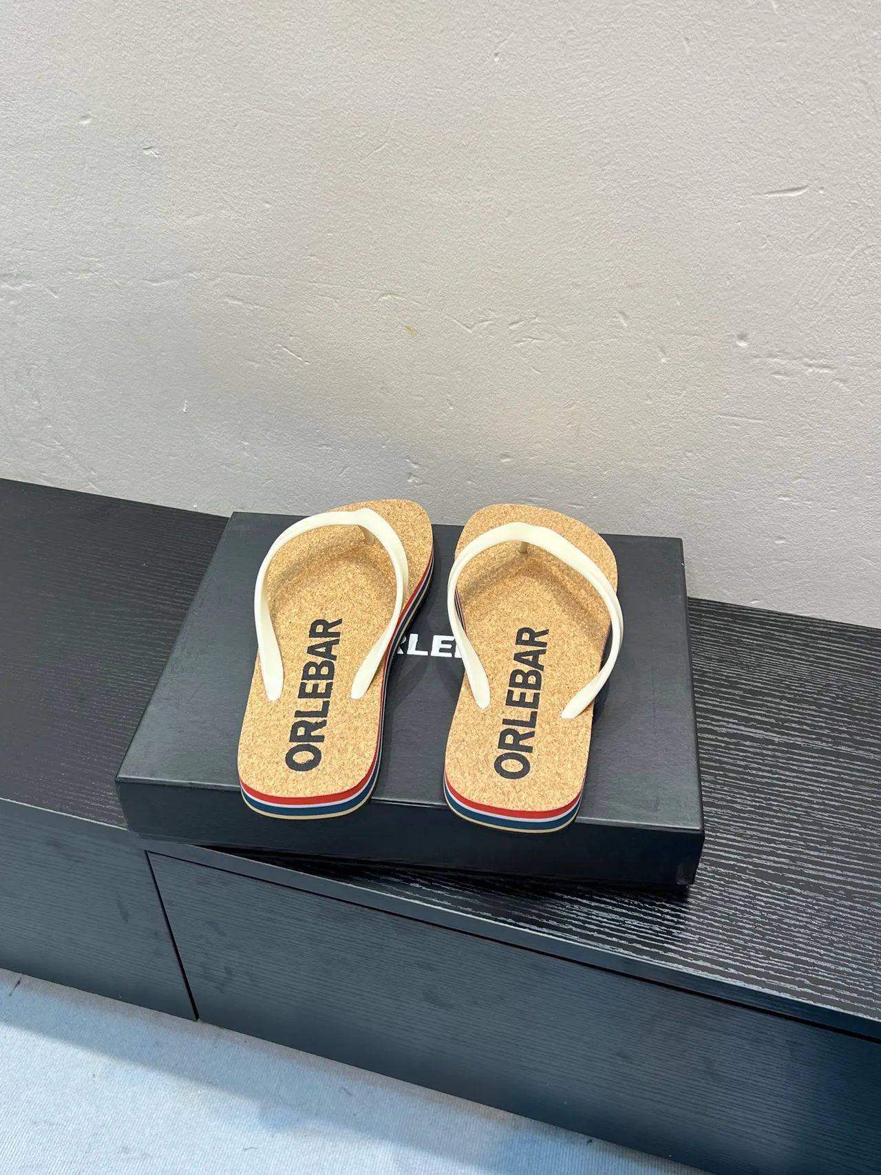ORLEBAR Cork Footbed Flip-Flop Slippers 6