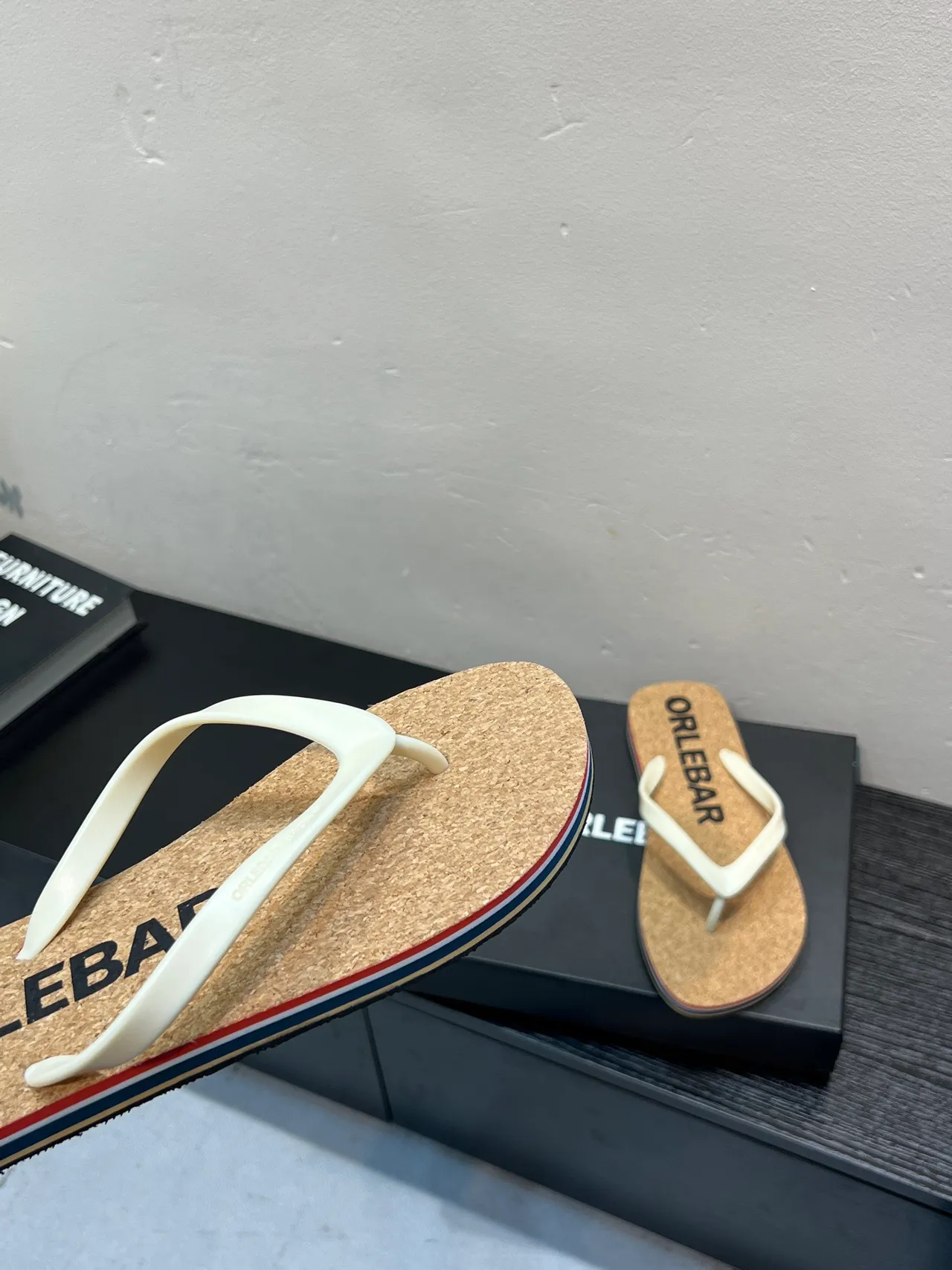 ORLEBAR Cork Footbed Flip-Flop Slippers 8