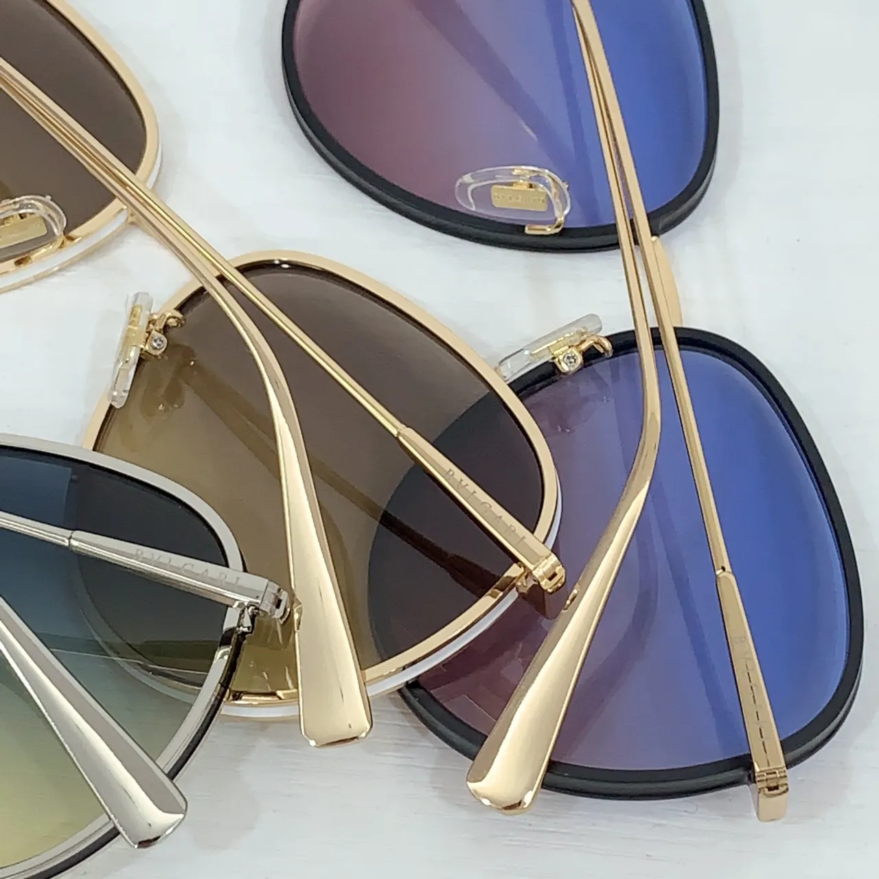 Oversized Aviator-Style Gold-Tone Gradient Brown Sunglasses 2