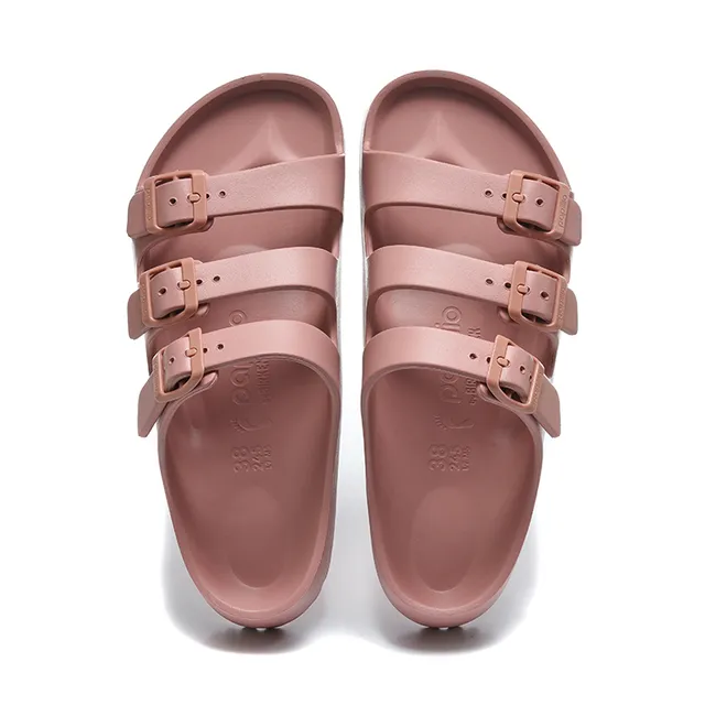 Papillio Arizona Dusty Pink Three-Strap Casual Sandals 2