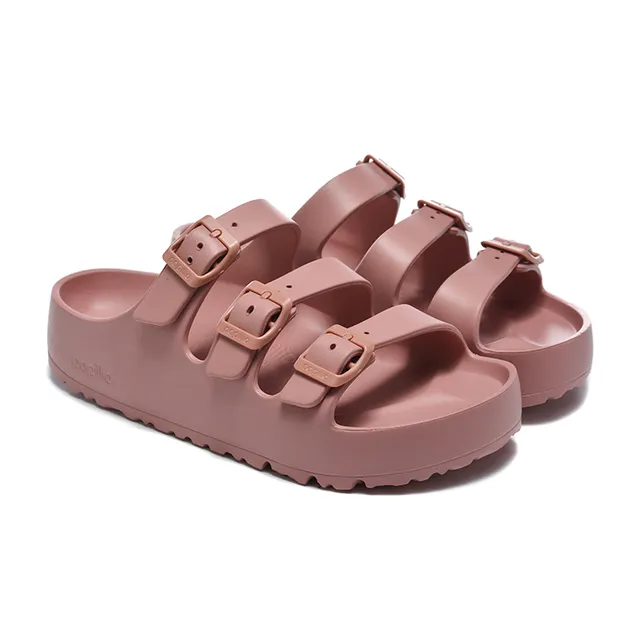 Papillio Arizona Dusty Pink Three-Strap Casual Sandals 4