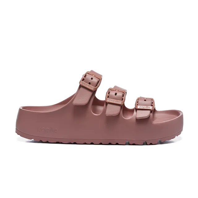 Papillio Arizona Dusty Pink Three-Strap Casual Sandals 6