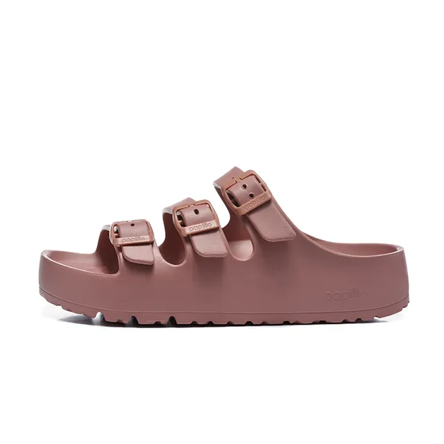 Papillio Arizona Dusty Pink Three-Strap Casual Sandals 7