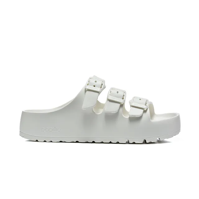 Papillio Three-Strap Buckle White Casual Sandal 6