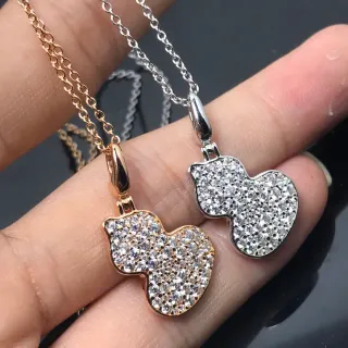 Pavé-Set 双心坠子项链