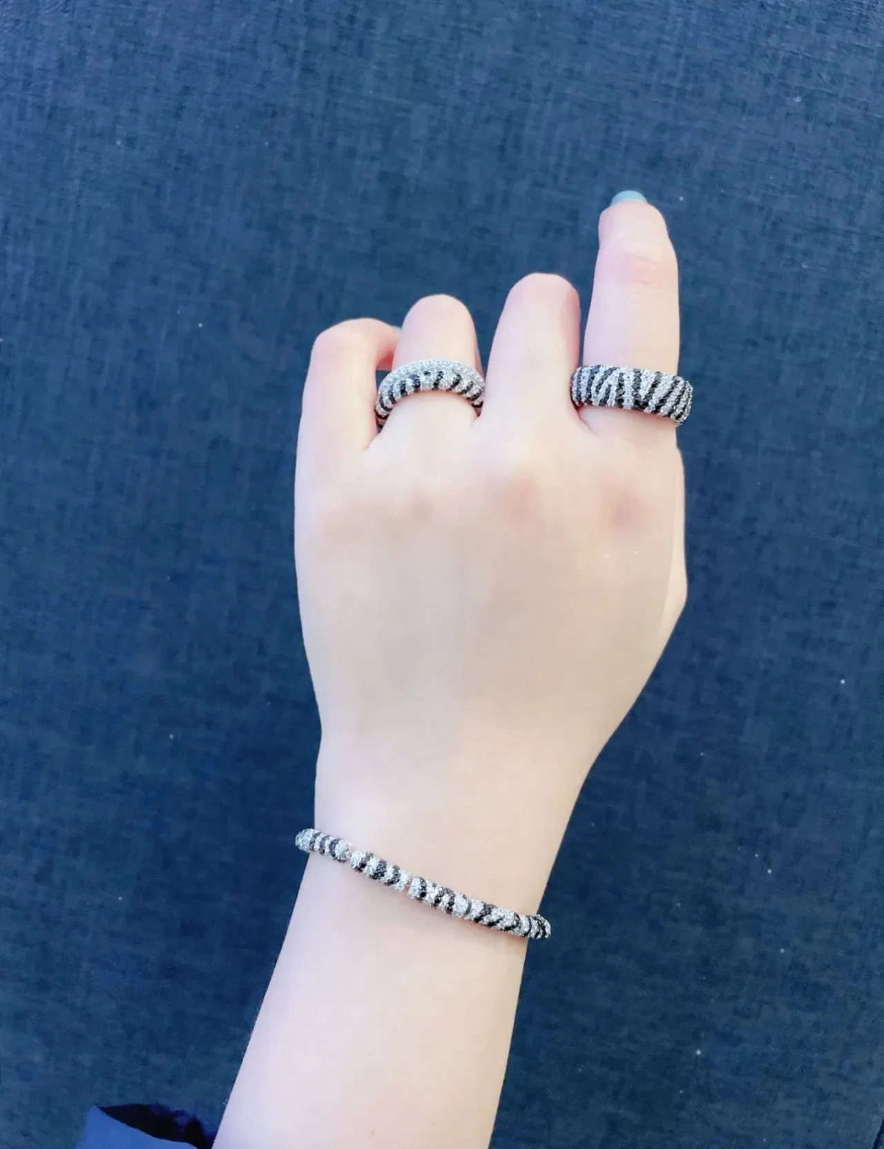 Pavé-Set Two-Tone Wide Band Ring 2