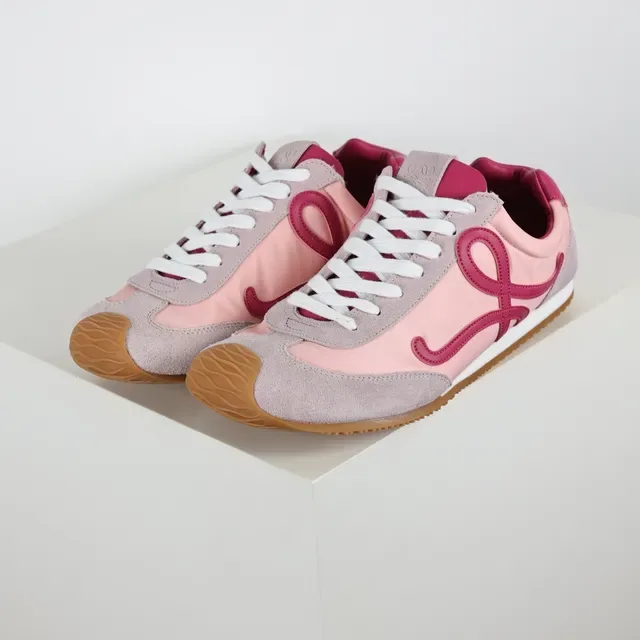 Pink and Magenta Loop Logo Lifestyle Sneakers 2