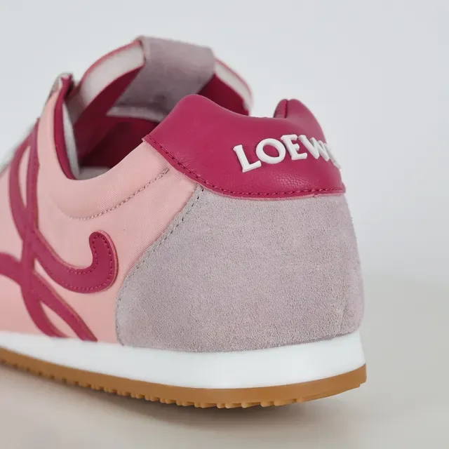 Pink and Magenta Loop Logo Lifestyle Sneakers 4