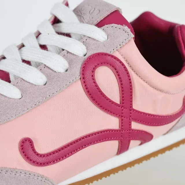 Pink and Magenta Loop Logo Lifestyle Sneakers 6