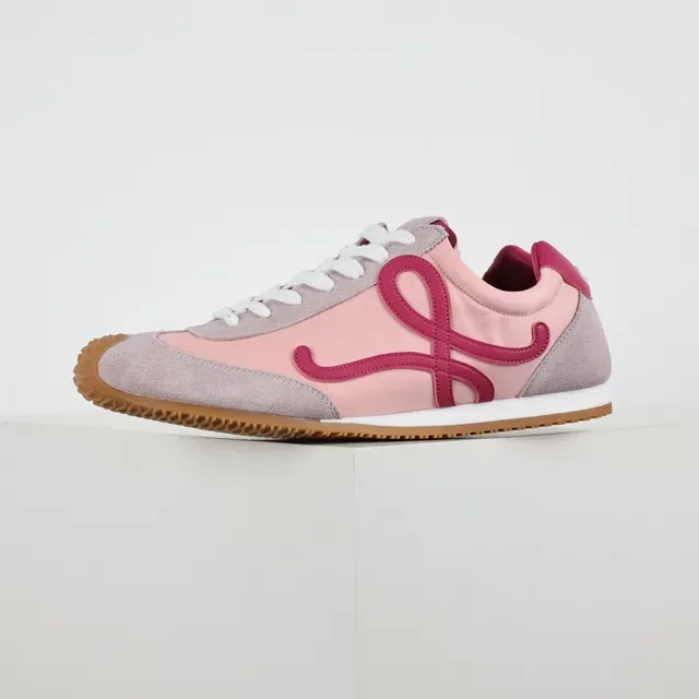 Pink and Magenta Loop Logo Lifestyle Sneakers 9