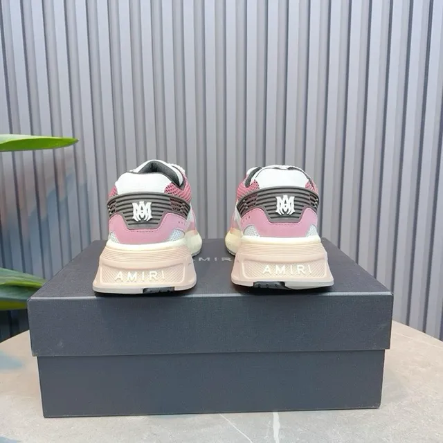 Pink White Oversized Sculpted Sole Layered Color Blocking Chunky Sneakers 8