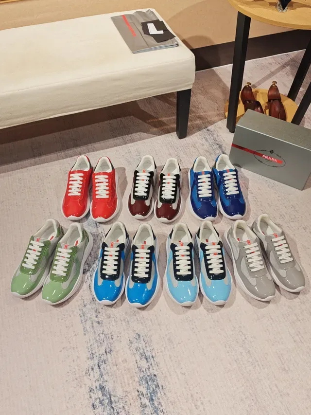 Red Glossy Patent and Mesh Lifestyle Sneaker 2