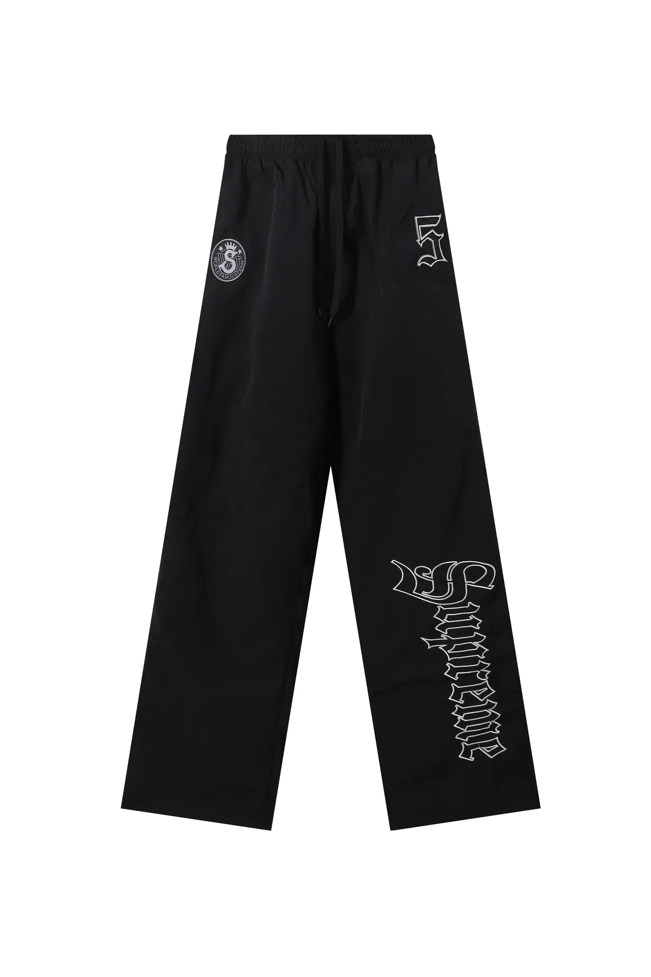 Relaxed-Fit Graphic Embroidered Pants 9