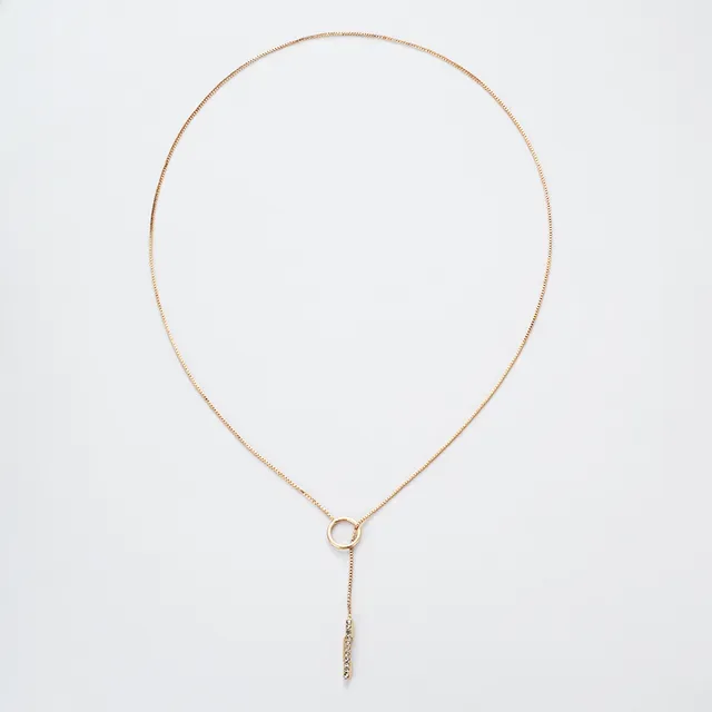 Rose Gold and Silver Crystal Hoop Drop Pendant Necklaces 8