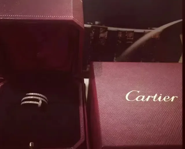 Rose Gold and Silver Tone Pavé-Set Multi-Band T-Bar Stacked Rings 4