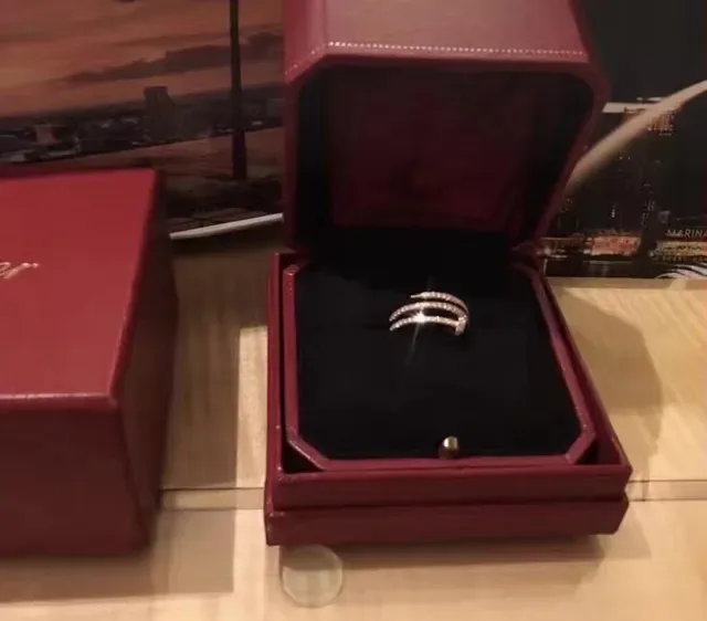 Rose Gold and Silver Tone Pavé-Set Multi-Band T-Bar Stacked Rings 5