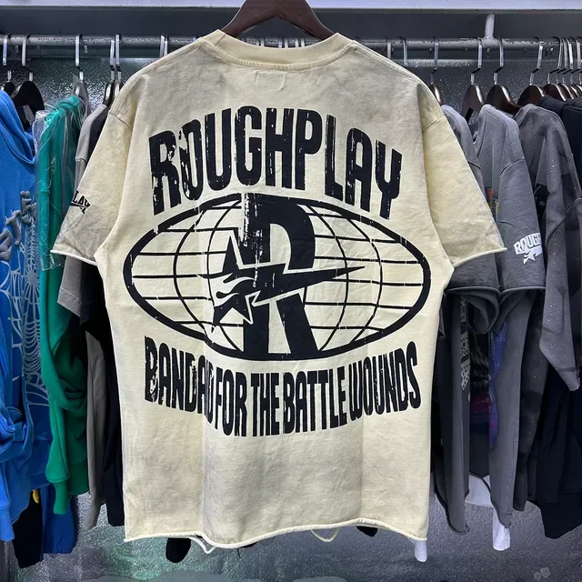ROUGH Oversized Distressed Cartoon Graphic T-Shirt 6
