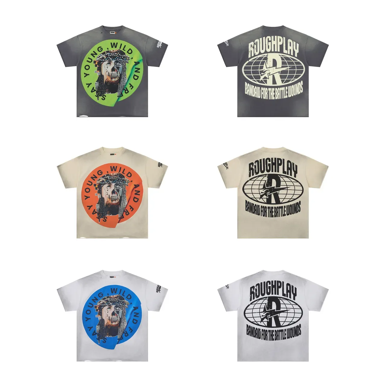 ROUGH Stay Young, Wild, and Free Graphic Oversized T-Shirt 2