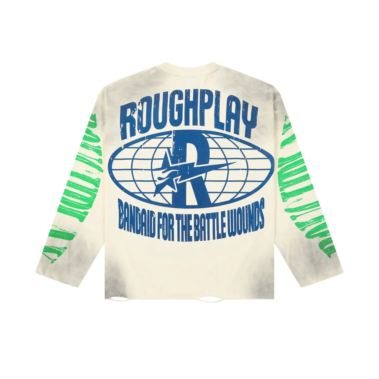 Roughplay Distressed Graphic Dip-Dye Long-Sleeve Top 5