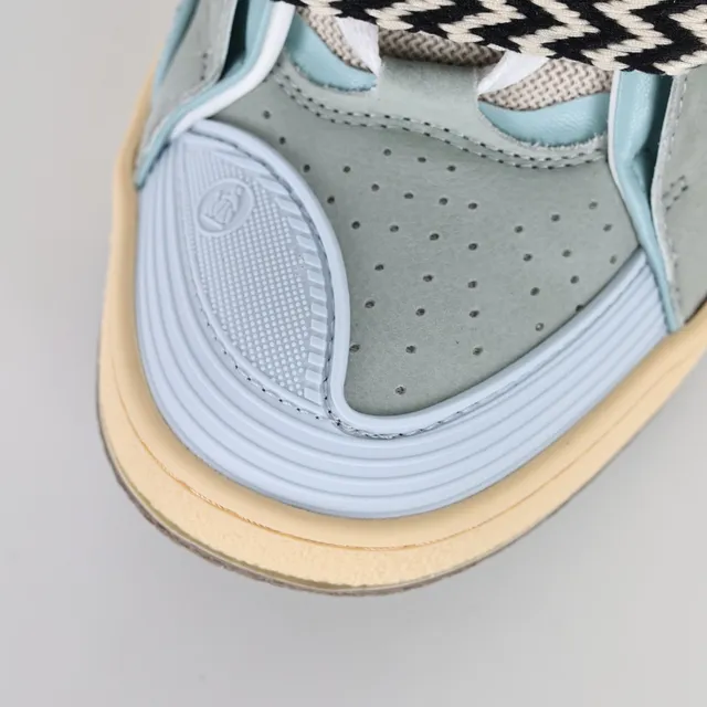 Sage Green and Sky Blue Laceless Cut-Out Sneakers 5